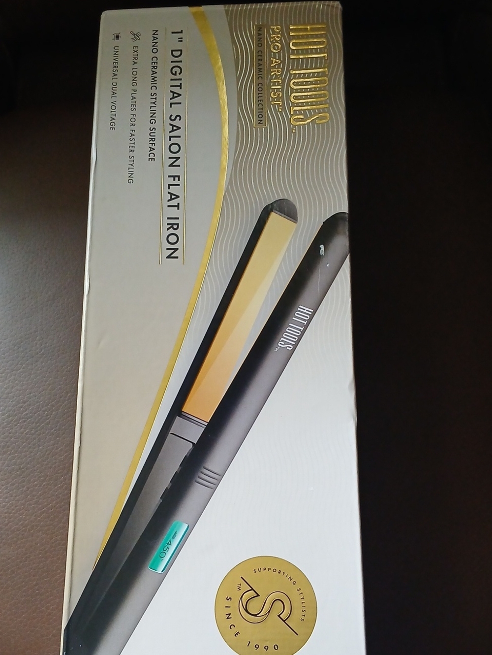Hot Tools Black & Gold 1" Digital Salon Flat Iron